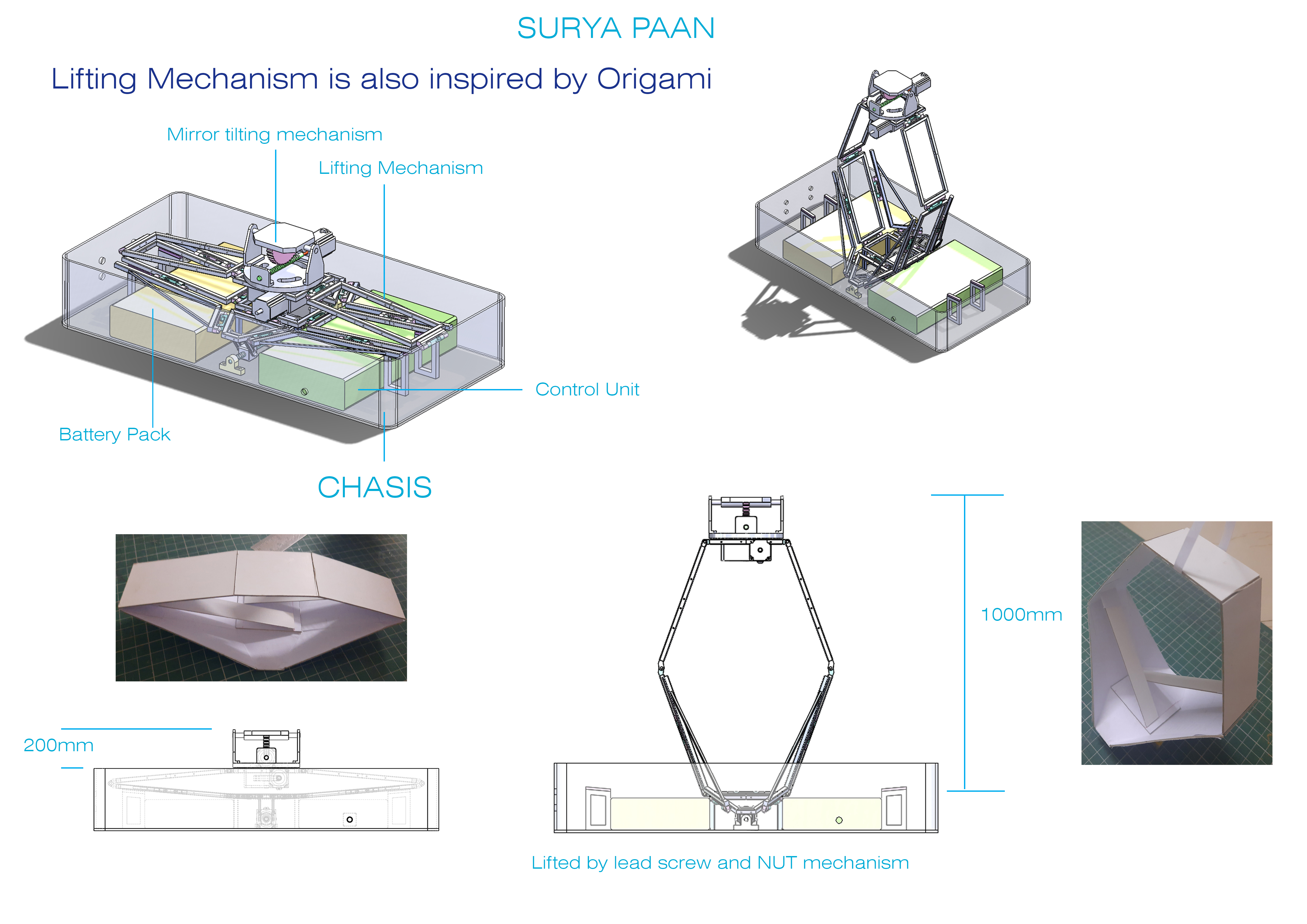 SURYA-PAAN折叠型月球车火星车3D数模图纸 Solidworks设计